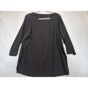 Susan Graver  modern essentials Size‎ 1X Woman's Black Blouse